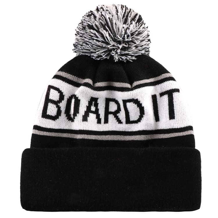TOPONE ACCESSORIES LIMITED Custom Acrylic Winter Cap with Cuff and Pom Knitted Beanie Hat Topone Accessories Ltd.