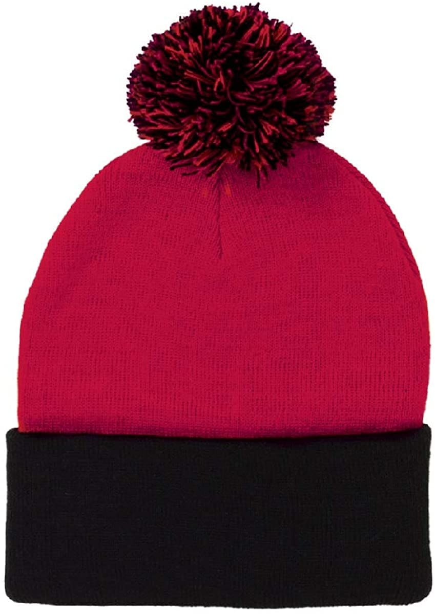 TOPONE ACCESSORIES LIMITED Custom Acrylic Winter Cap with Cuff and Pom Knitted Beanie Hat Topone Accessories Ltd.