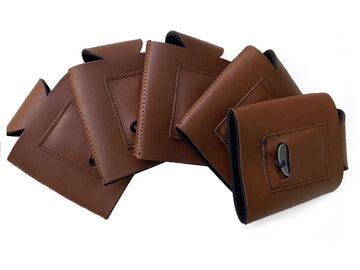 TOPONE ACCESSORIES LIMITED Custom Can Cooler Genuine Leather Material Sleeve Topone Accessories Ltd.