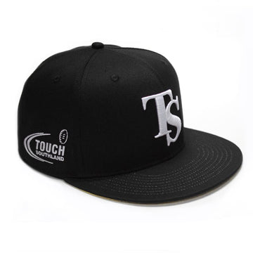 Custom 6 Panel Flat Brim Closed Back Fitted Baseball Cap