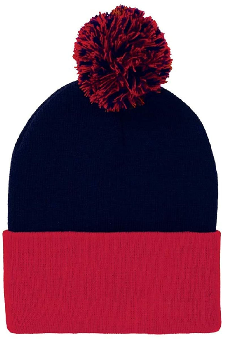 TOPONE ACCESSORIES LIMITED Custom Acrylic Winter Cap with Cuff and Pom Knitted Beanie Hat Topone Accessories Ltd. 