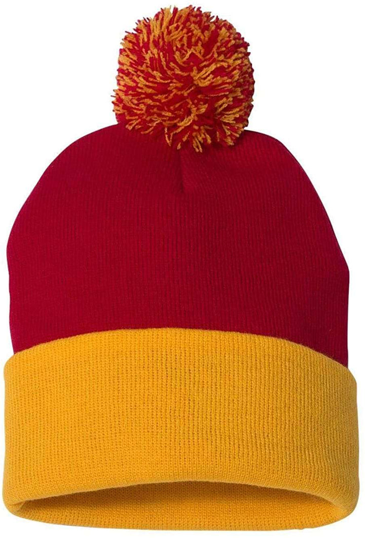 TOPONE ACCESSORIES LIMITED Custom Acrylic Winter Cap with Cuff and Pom Knitted Beanie Hat Topone Accessories Ltd. 