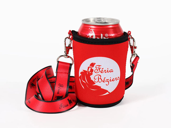 TOPONE ACCESSORIES LIMITED Custom Can Cooler Adjustable Neck Strap Koozie Topone Accessories Ltd. 