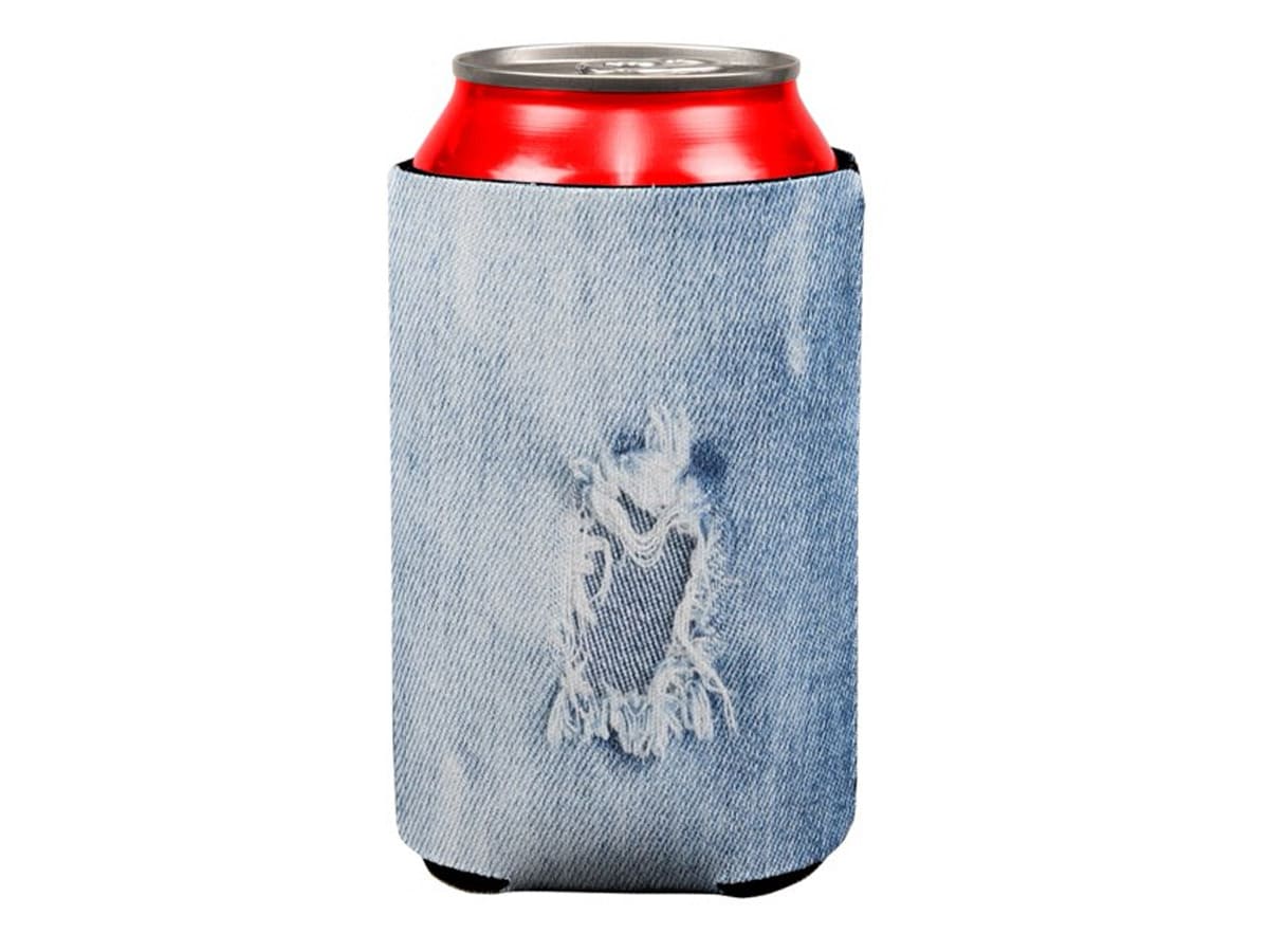 TOPONE ACCESSORIES LIMITED Custom Can Cooler Denim Surface Koozie Topone Accessories Ltd. 