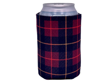 TOPONE ACCESSORIES LIMITED Custom Can Cooler Flannel Plaid Pattern Surface Sleeve Topone Accessories Ltd. 