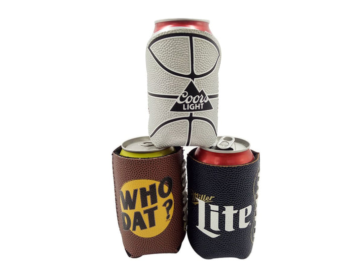 TOPONE ACCESSORIES LIMITED Custom Can Cooler Football Leather Material Sleeve Topone Accessories Ltd. 