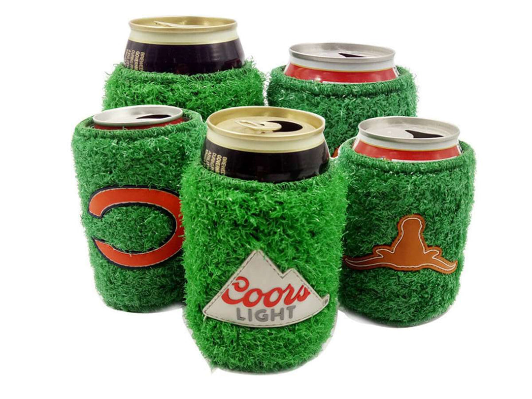 Green Insulated metal can or bottle koozie with YOUR design