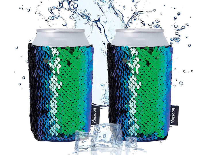 TOPONE ACCESSORIES LIMITED Custom Can Cooler Mermaid Sequin Material Sleeve Topone Accessories Ltd. 