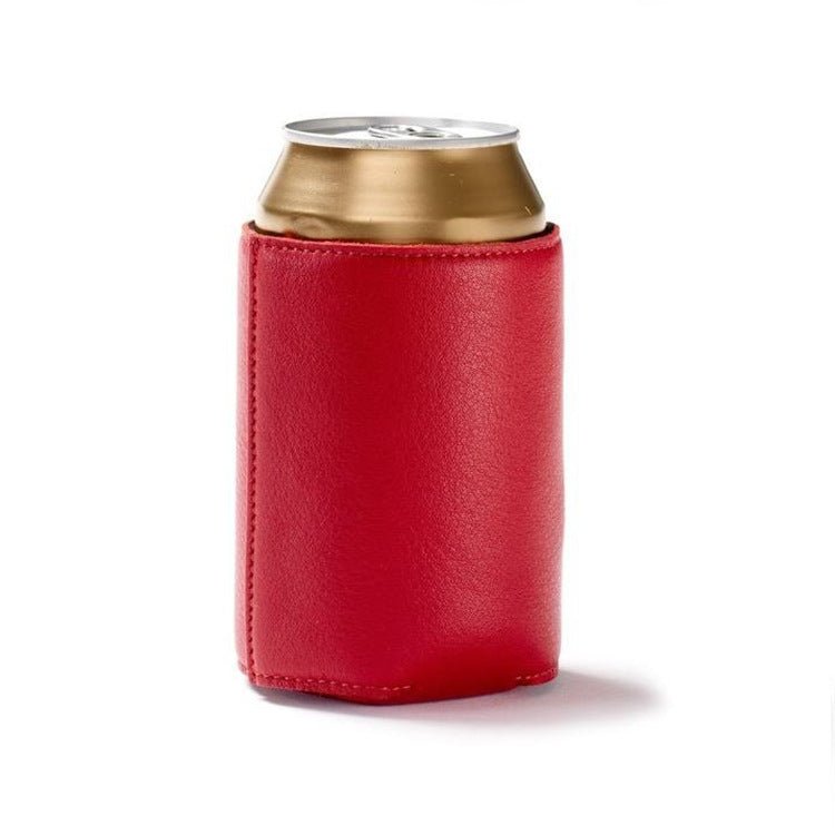 TOPONE ACCESSORIES LIMITED Custom Can Cooler PU Leather Surface Koozie Topone Accessories Ltd. 