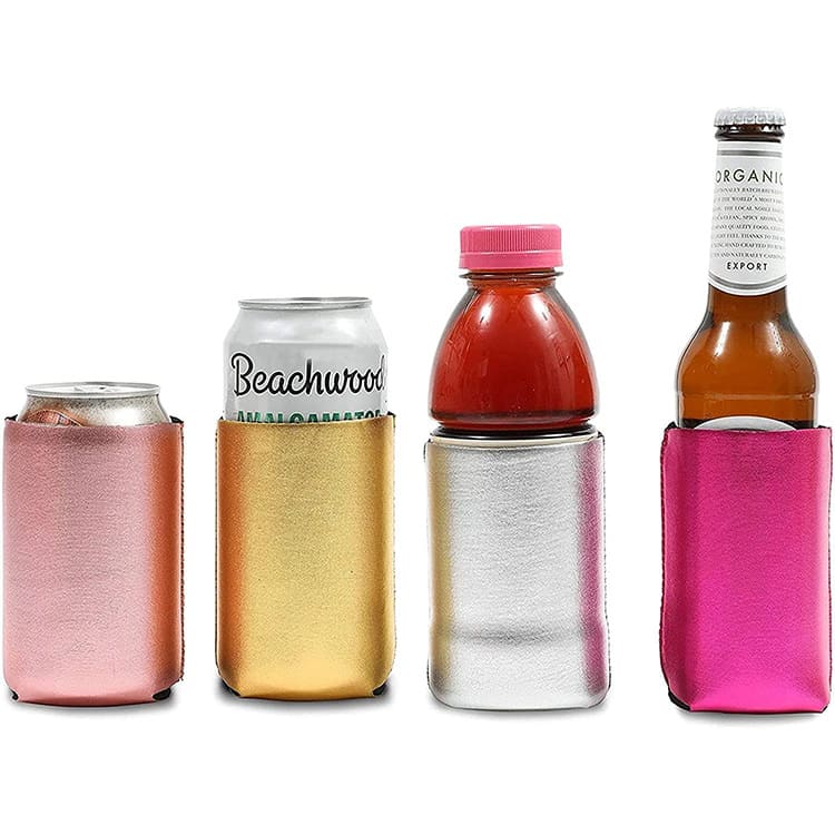 TOPONE ACCESSORIES LIMITED Custom Can Cooler Skinny Metallic Sleeves Topone Accessories Ltd. Metallic