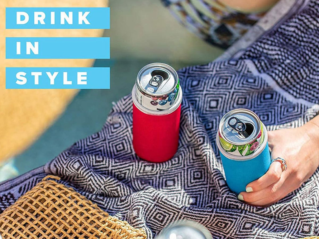TOPONE ACCESSORIES LIMITED Custom Can Kooler Stitched Edges Bottle Sleeve Topone Accessories Ltd. Stitched Fabric Edge