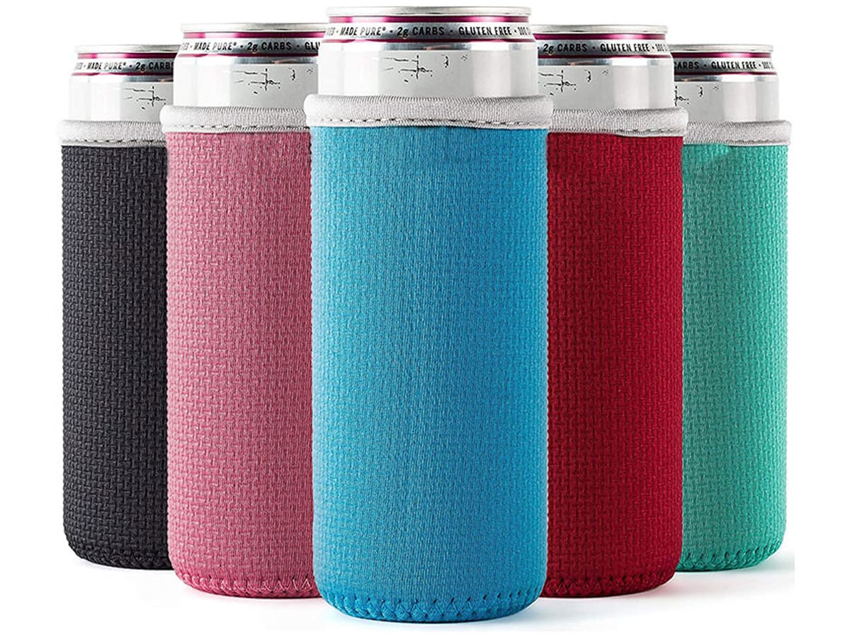 TOPONE ACCESSORIES LIMITED Custom Can Kooler Stitched Edges Bottle Sleeve Topone Accessories Ltd. Stitched Fabric Edge