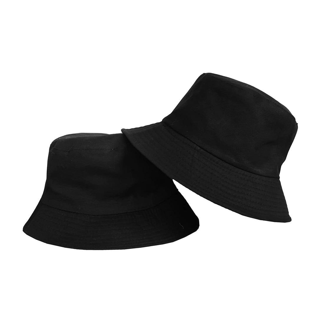 Reversible Bucket Hat For Men Women Summer Travel Beach Outdoor Fishing Hat  100% Cotton - Red/Black 