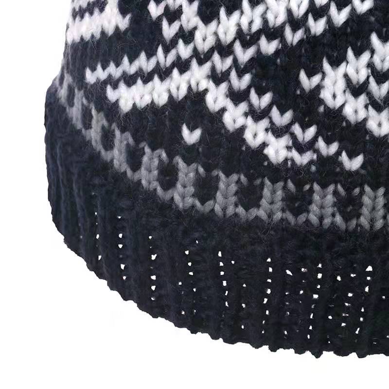 TOPONE ACCESSORIES LIMITED Custom Steep Acrylic Knitted Beanies with Top Ball Pom Hat Topone Accessories Ltd. 