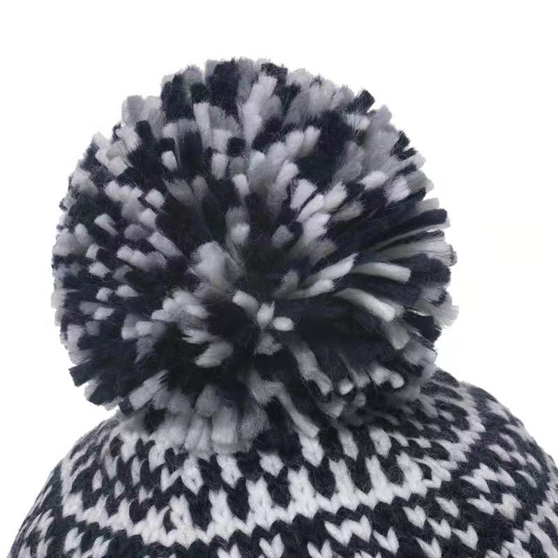 TOPONE ACCESSORIES LIMITED Custom Steep Acrylic Knitted Beanies with Top Ball Pom Hat Topone Accessories Ltd. 