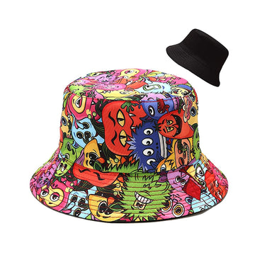 TOPONE ACCESSORIES LIMITED Custom Sublimate Printed Pattern Packable Reversible Fisherman Outdoor Bucket Hat Topone Accessories Ltd. 