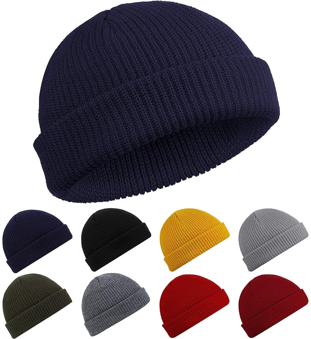 TOPONE ACCESSORIES LIMITED Custom Trawler Knitted Beanie Watch Hat Roll-up Edge Shorter Hat Topone Accessories Ltd. 