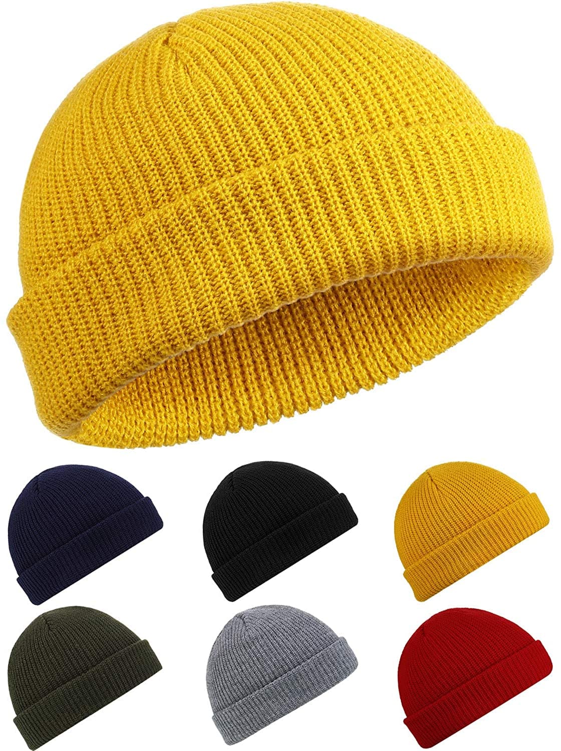 TOPONE ACCESSORIES LIMITED Custom Trawler Knitted Beanie Watch Hat Roll-up Edge Shorter Hat Topone Accessories Ltd. 